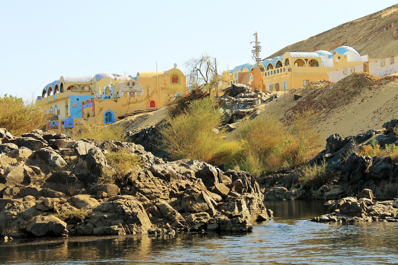 A Nubian village by boat